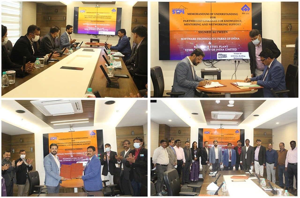 Signing of MoU between STPI-Bhubaneswar and SAIL